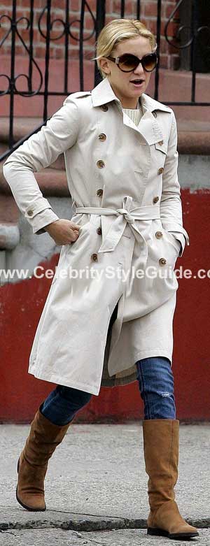 Kate Hudson wearing Burberry Trench coat - Style Guide