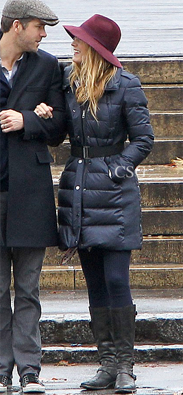 Blake Lively Quilted Belted Coat With Ryan Reynolds in Paris - Celebrity  Style Guide