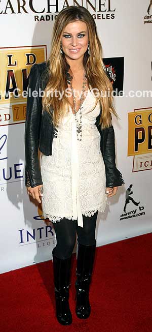 Carmen Electra wearing McGinn Lace Dress - Celebrity Style Guide