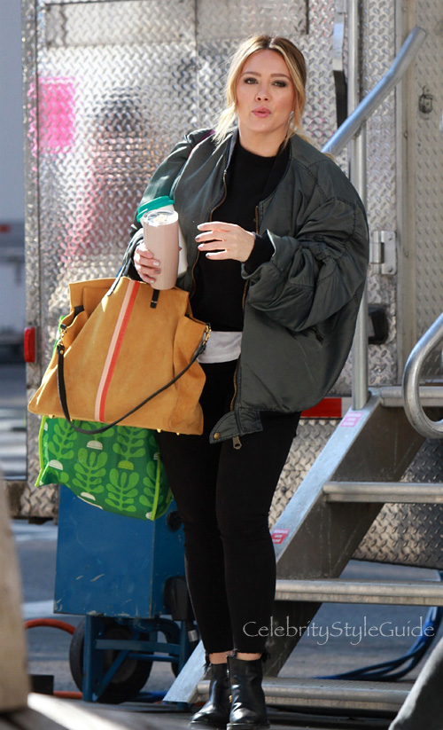 Hilary Duff Wears the Logo Sweatshirt You Should Consider Wearing in 2020, Celebrity Style Guide