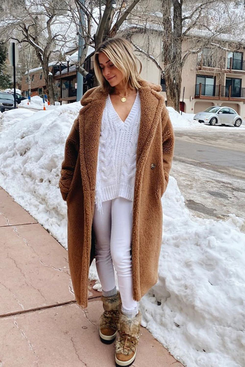 instagram teddy coat outfit