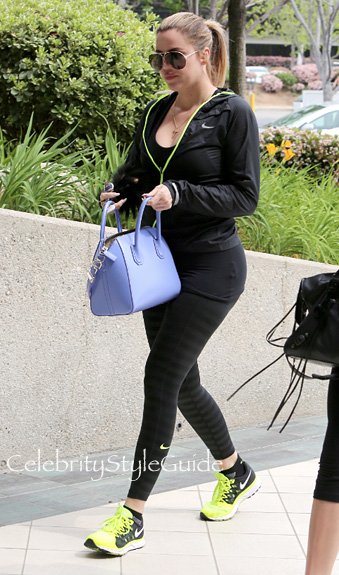 Khloe Kardashian Gets Her Workout In Then Off To A Meeting - Celebrity Style Guide