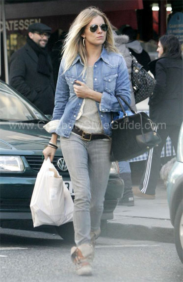 Sienna Miller wearing Genetic Denim Shane Recessive Cigarette Jean in ...