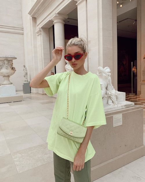 Elsa Hosk Decked Out In One Of Summer's Hottest Colors - Celebrity ...