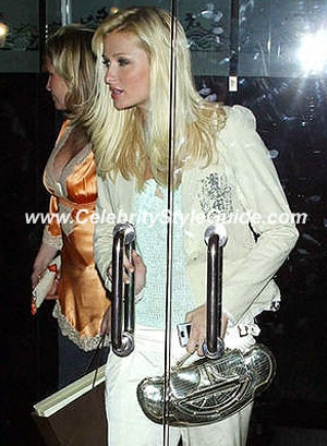 Paris Hilton wearing Morphine Generation Tan Blazer - Celebrity Style Guide