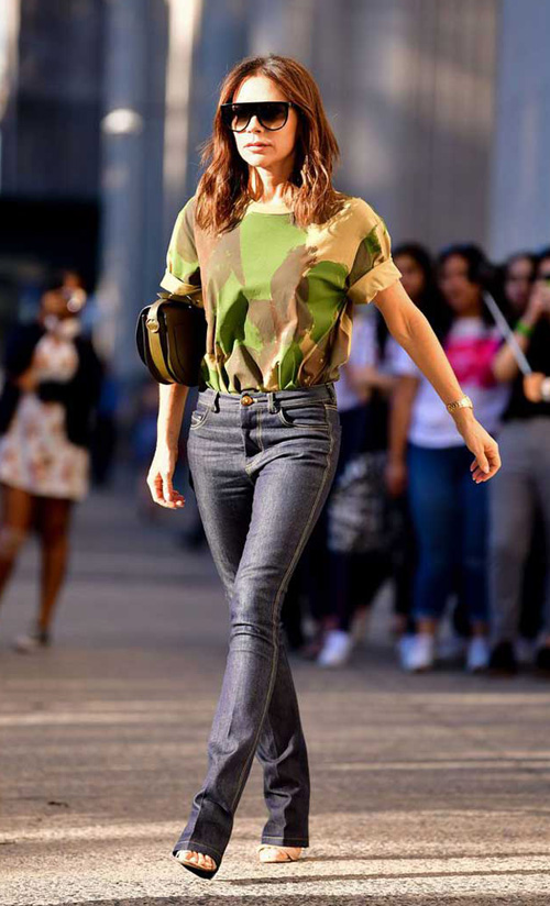 Victoria Beckham's Camoflouge Shirt is Finally Here - Celebrity Style Guide