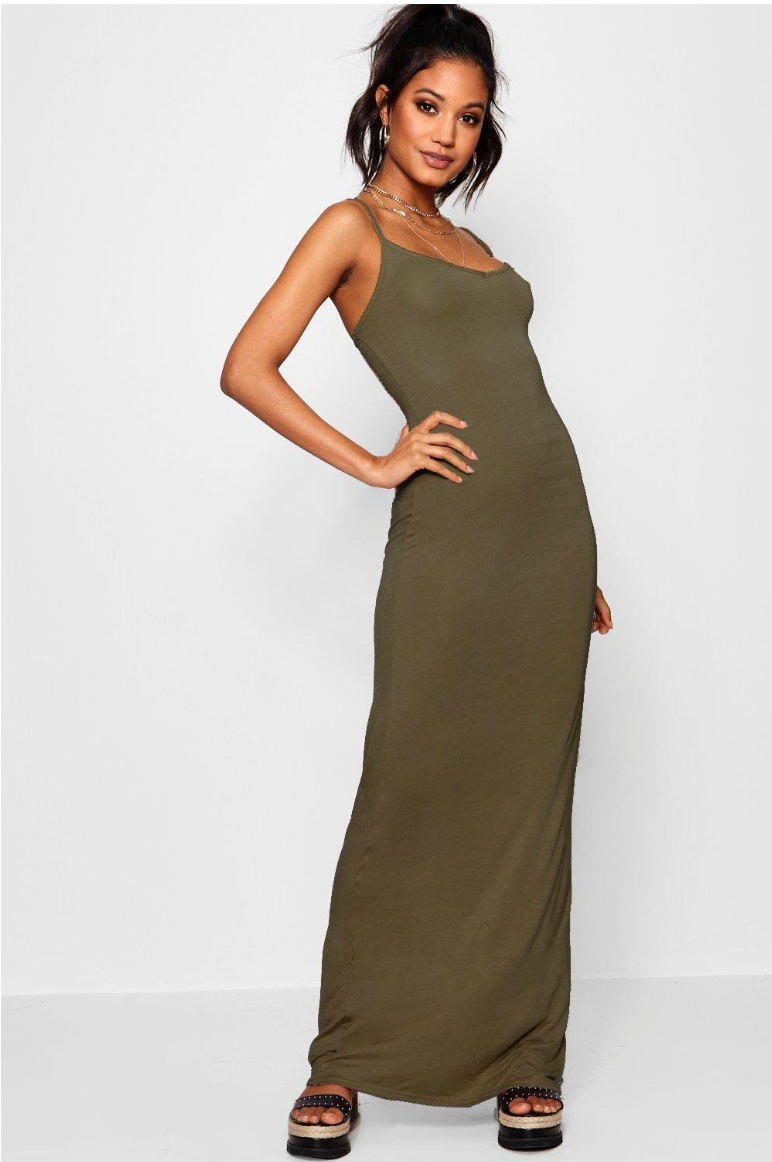 Boohoo Basic Strappy Maxi Dress