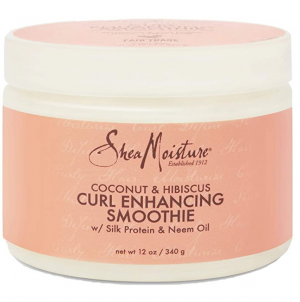 SheaMoisture Smoothie Curl Enhancing Cream for Thick, Curly Hair Coconut and Hibiscus Sulfate Free and Paraben Free