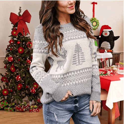 reindeer patterned sweater