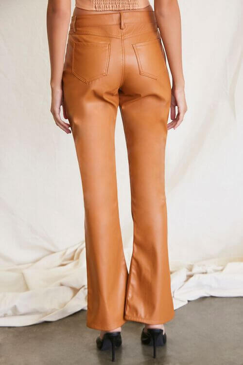 Forever 21 Faux Leather Flare Pants