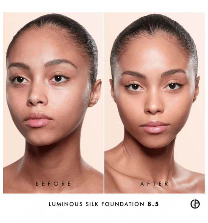 Giorgio Armani Luminous Silk before and after