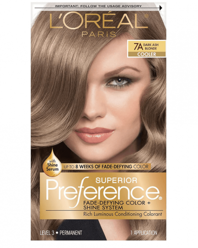 L’Oreal Paris Superior Preference Fade-Defying + Shine Permanent Hair Color in 7A