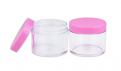 Beauticom 60 Grams/60 ML (2 Oz) Round Clear Leak Proof Plastic Container Jars