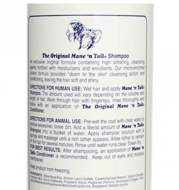 Mane n tail shampoo details