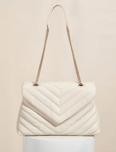 Chevron Flap Shoulder Bag from Shein