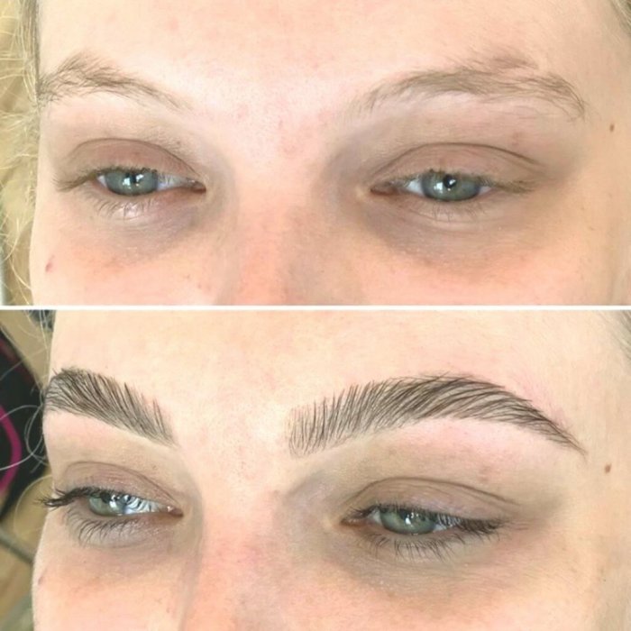 brow lamination before and after