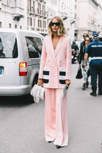 pink pants blazer