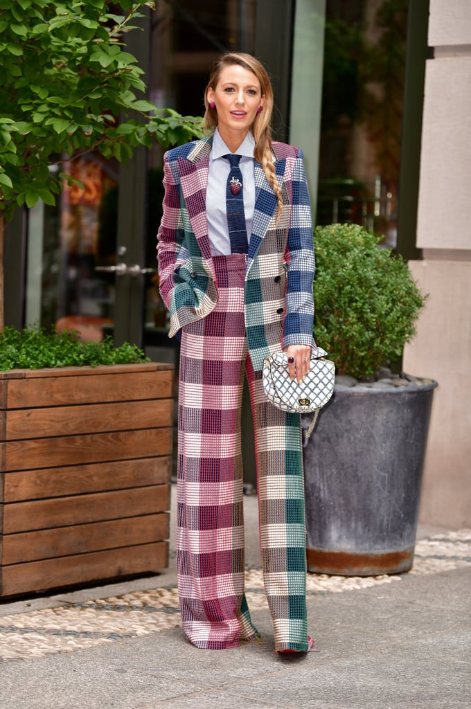 Blake Livley Roland Mouret Plaid Suit