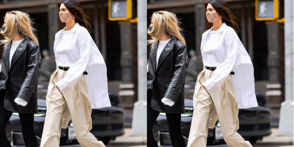 Kendall Jenner wearing The Row shirt