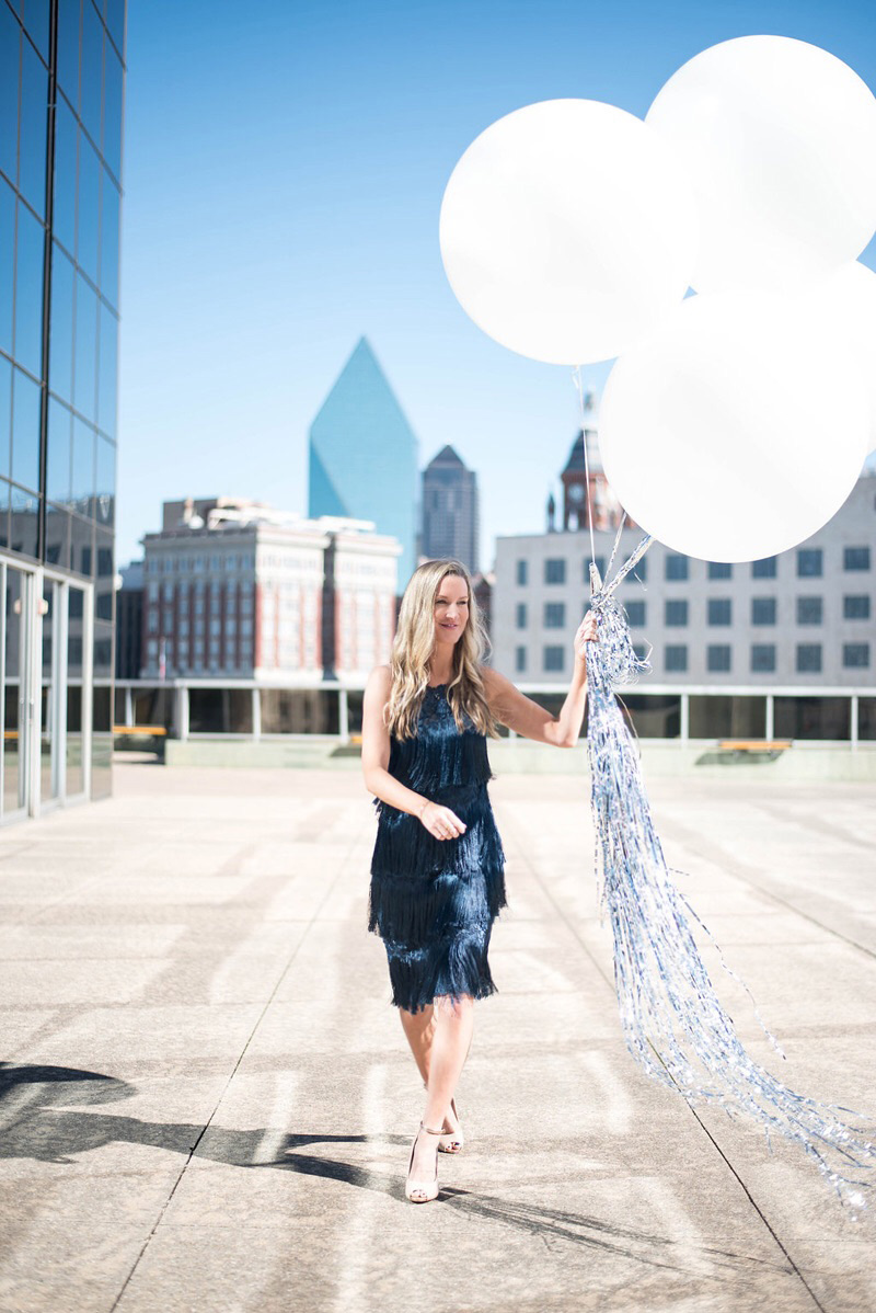 navy-fringe-party-dress-celebrity