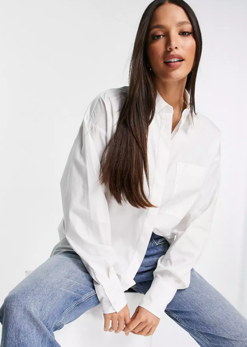 ASOS DESIGN Tall Long Sleeve Boyfriend Shirt