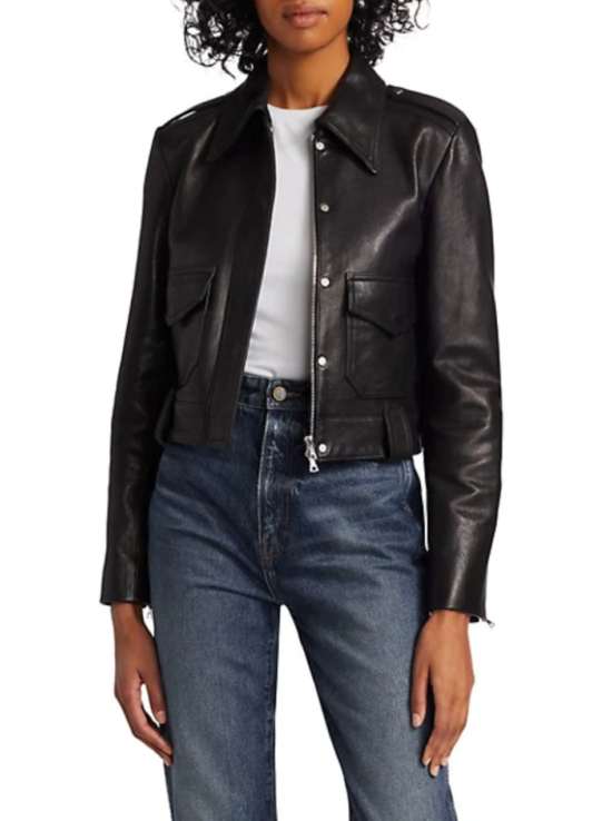 KHAITE, The Cordelia Lambskin Leather Jacket