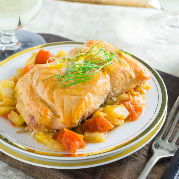 rilled Salmon with Tomato