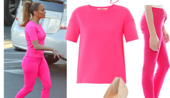 GET THE LOOK: J. Lo Brings The Heat In A Hot Pink Number