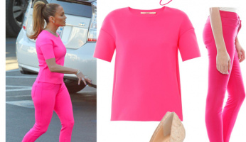 GET THE LOOK: J. Lo Brings The Heat In A Hot Pink Number