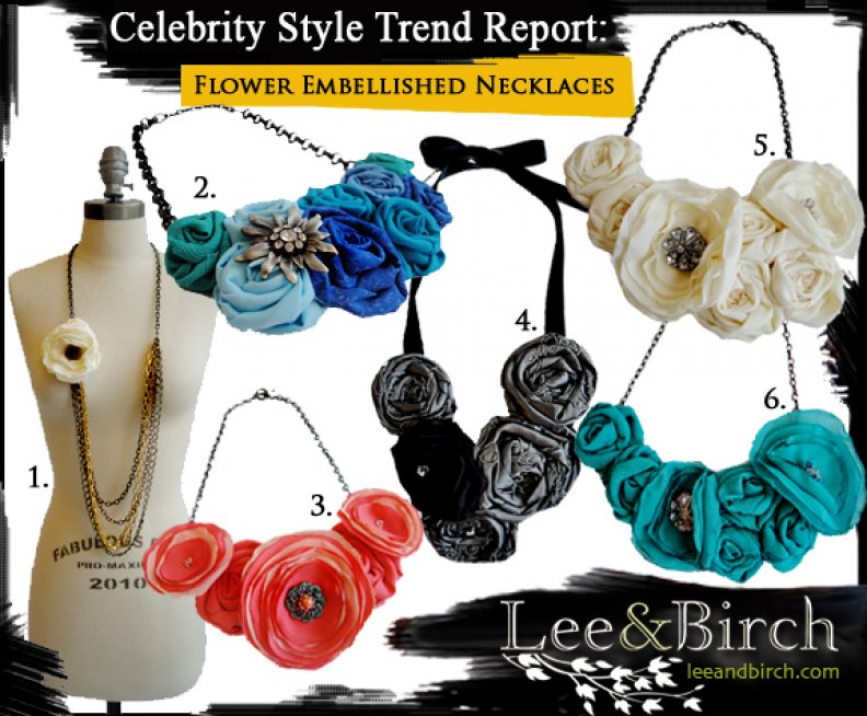 Celebrity Style Trend Report: Flower Embellished Necklaces