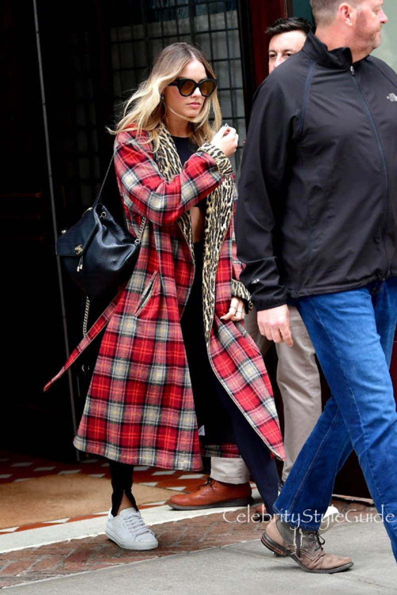 tartan leopard blazer