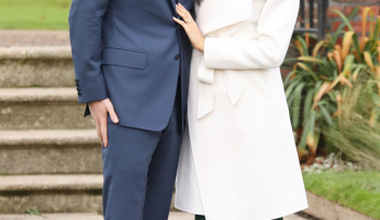 Style Princess Meghan Markle Wears A Line The Label White Wrap Coat For Engagement Announcement