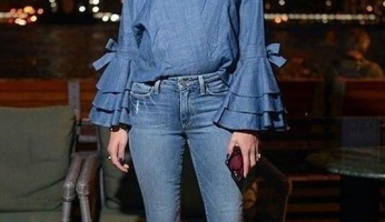 Olivia Perlermo's Fashion Uniform: A Statement Sleeve Blouse And Jeans