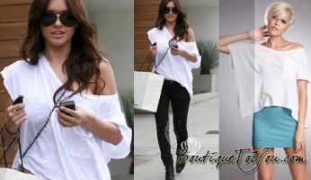 Audrina's Daftbird Oversized Sheer Pocket Tee