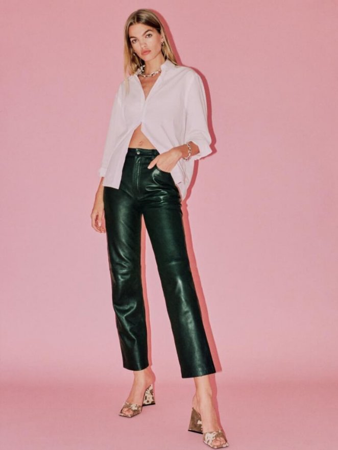 Reformation Veda Cynthia Leather Pant