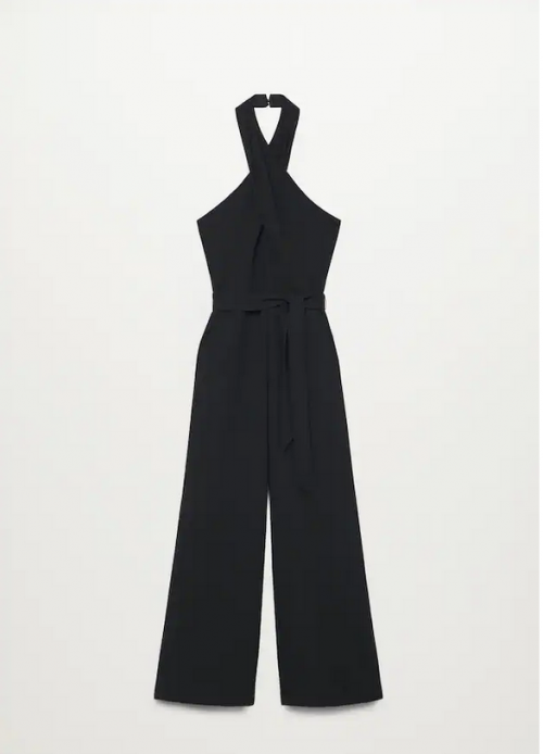 Mango Wrap Neckline Jumpsuit