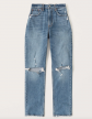 Abercrombie Curve Love 90s Ultra High Rise Straight Jeans