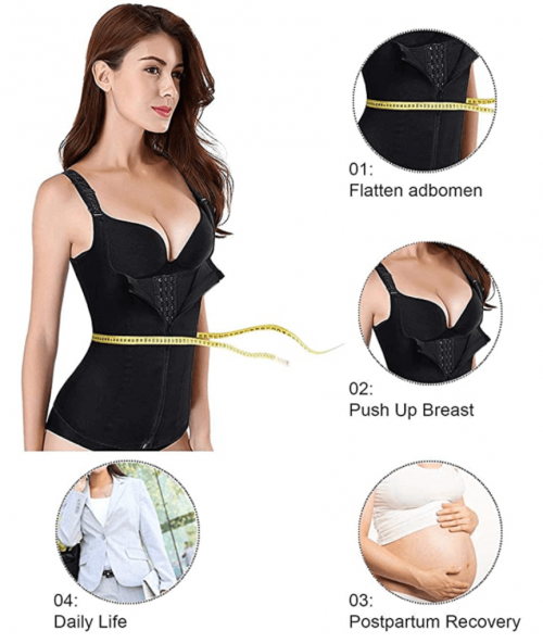 Nebility Women Waist Trainer Corset Zipper Vest