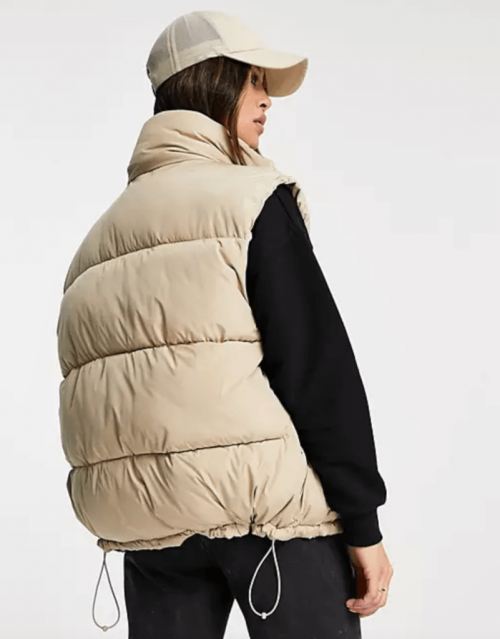 Topshop Oversized Sleeveless Puffer Vest