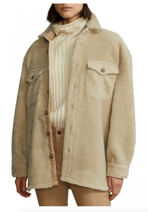 Oversized Faux Shearling Shirt Polo Ralph Lauren