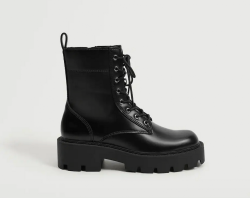 Mango Lace-Up Boots