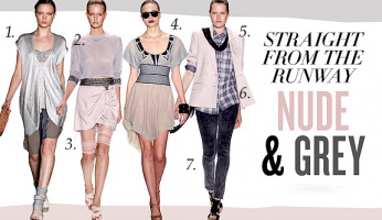 Get Celebrity Style Straight From The Runway...Nude & Grey!