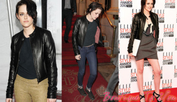 Kristen Stewart Love Her 1020 by Nicole Leather Jacket!