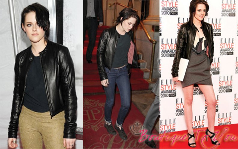 Kristen Stewart Love Her 1020 by Nicole Leather Jacket!
