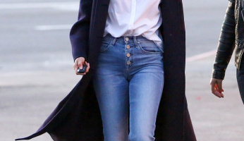 Selena Gomez Takes A Stylish Step Wearing Stuart Weitzman Loafers