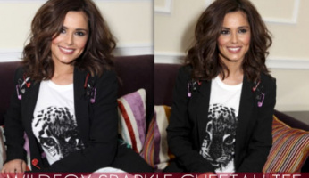 Cheryl Cole  looks great in the Wildfox Sparkle Cheetah Tee!