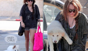 Miley Cyrus Loves Her Gypsy 05 Shreds Tee in Acid Black!