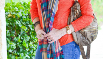 You Need an Oversized Plaid Scarf This Fall