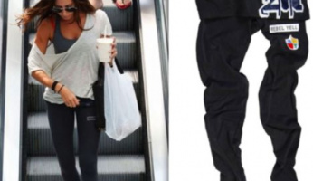 Ashley Tisdale Style! Rebel Yell Patches Leggings are a Catch!