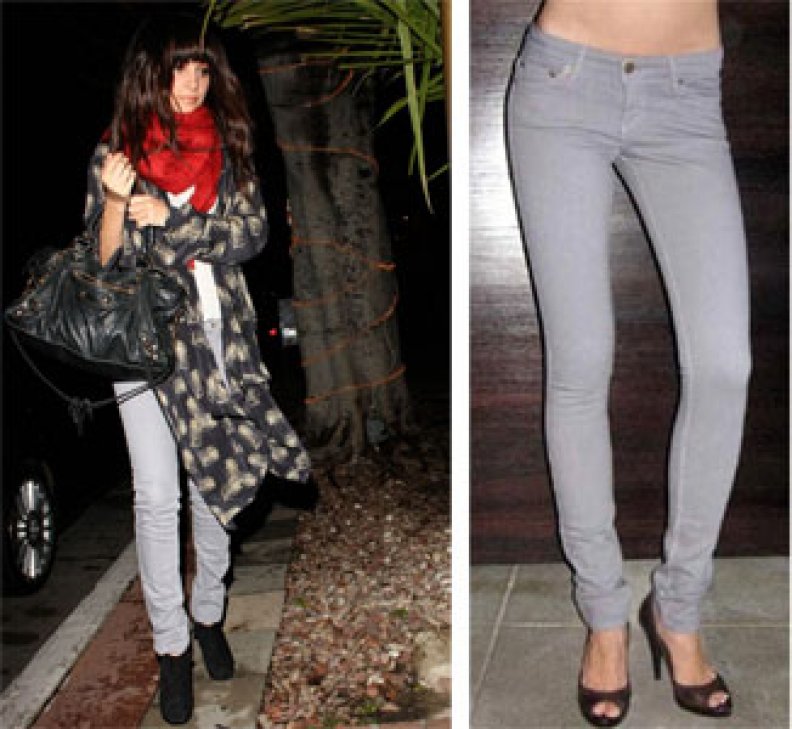 Jet Denim Gray Bolt Skinny Jeans!